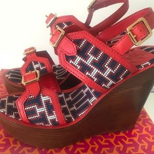 Tory Burch Wedges with beautiful beading